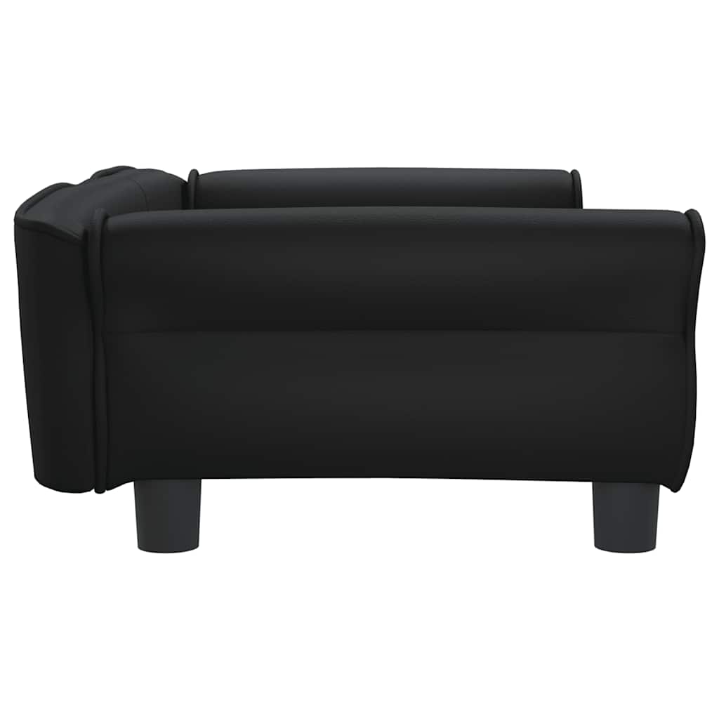 hundeseng 95x55x30 cm kunstlæder sort