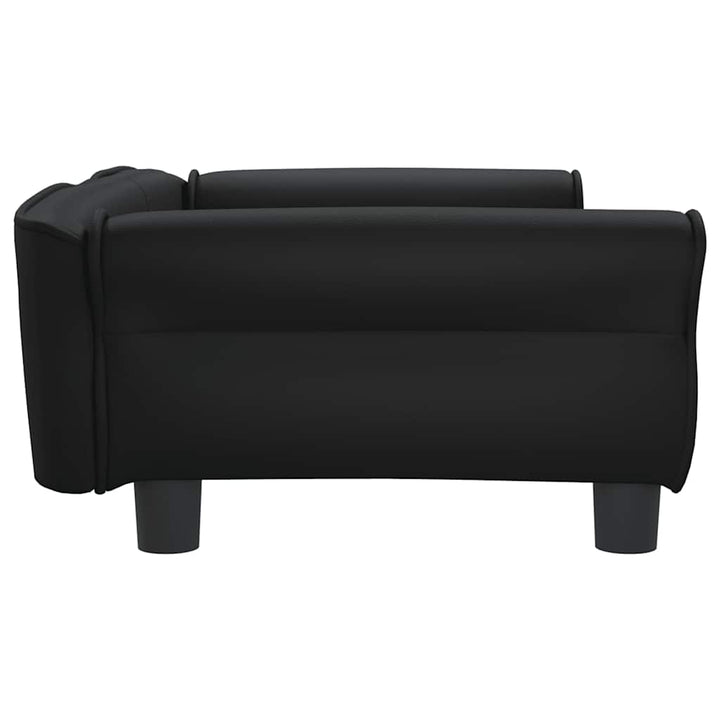 hundeseng 95x55x30 cm kunstlæder sort