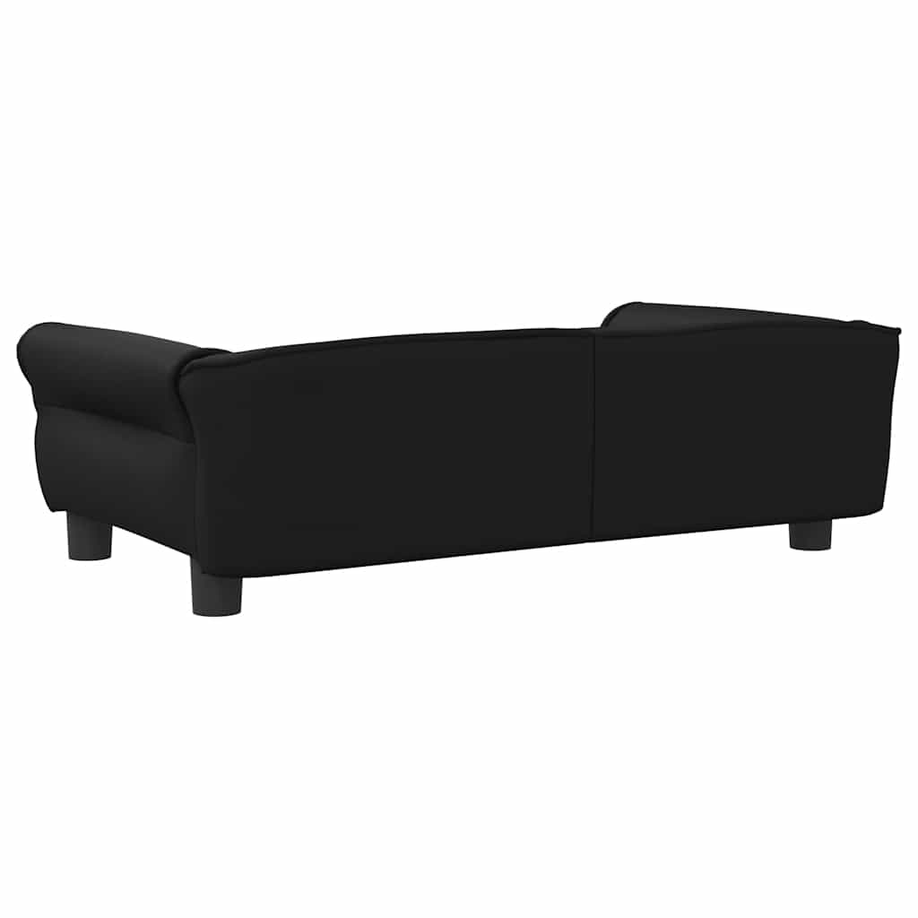 hundeseng 95x55x30 cm kunstlæder sort