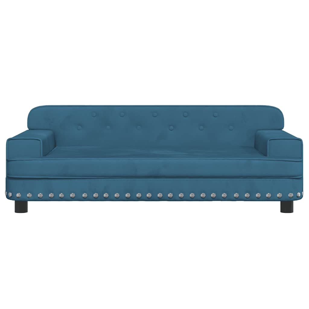 hundeseng 90x53x30 cm velour blå