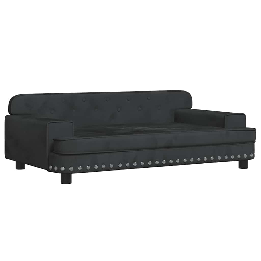 hundeseng 90x53x30 cm velour sort