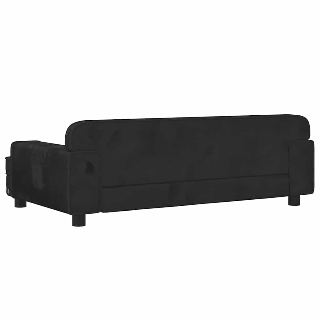 hundeseng 90x53x30 cm velour sort