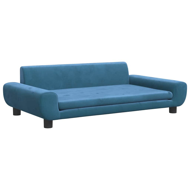 hundeseng 100x54x33 cm velour blå