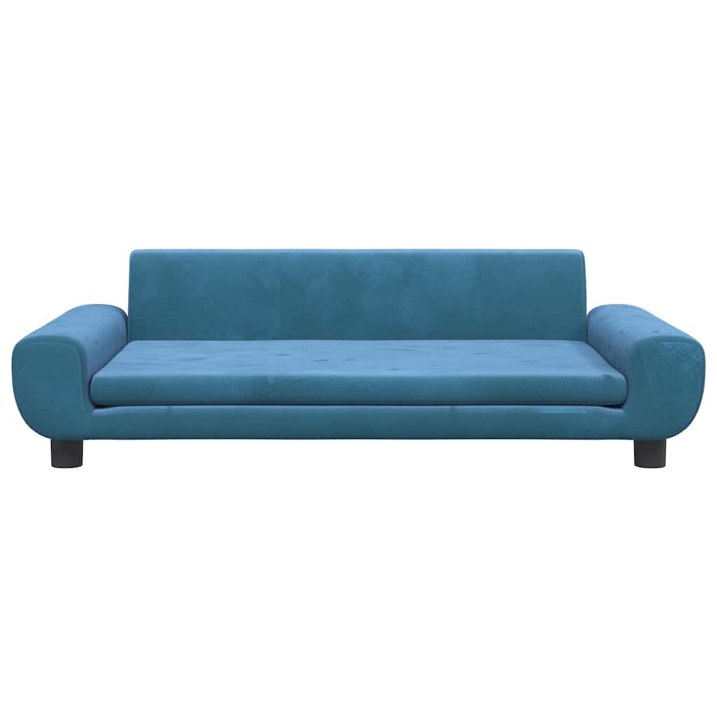hundeseng 100x54x33 cm velour blå