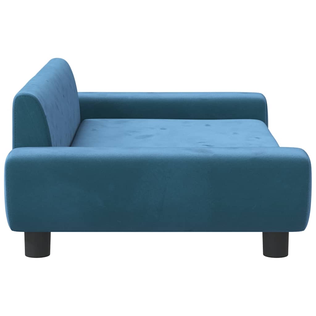 hundeseng 100x54x33 cm velour blå