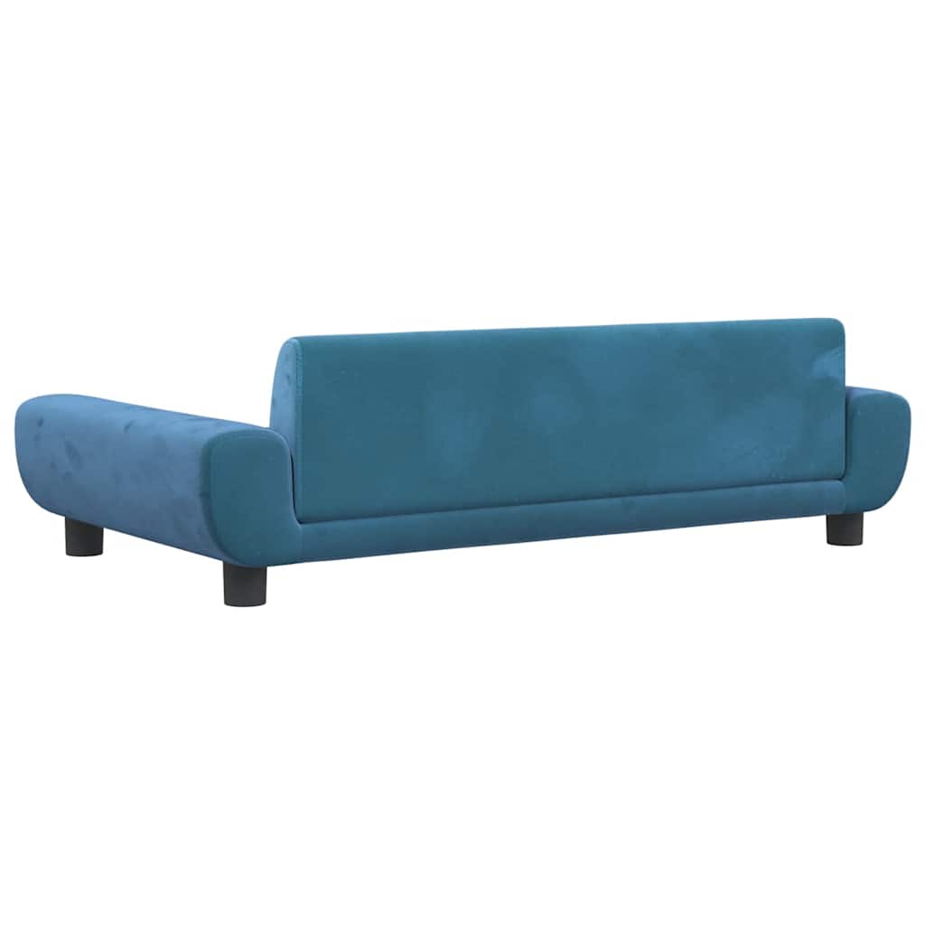 hundeseng 100x54x33 cm velour blå