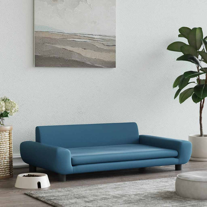 hundeseng 100x54x33 cm velour blå
