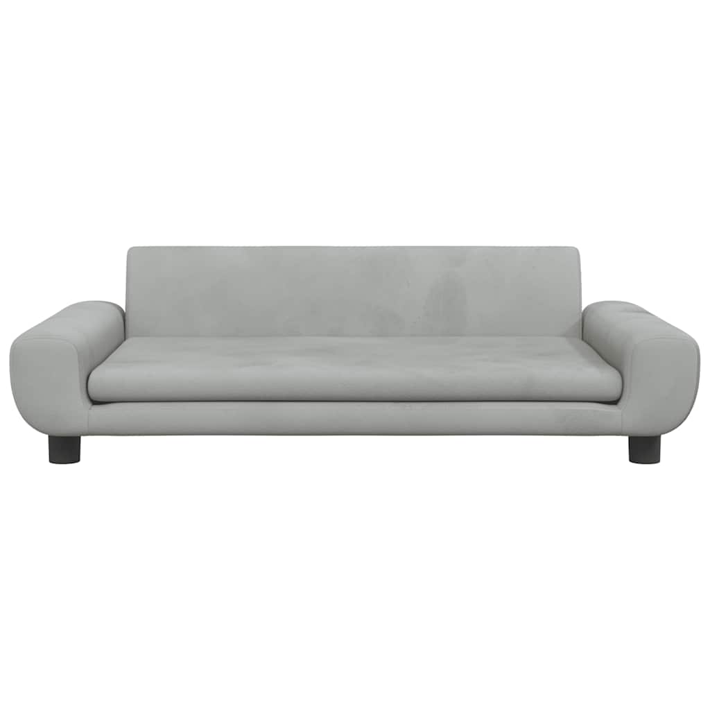 hundeseng 100x54x33 cm velour lysegrå