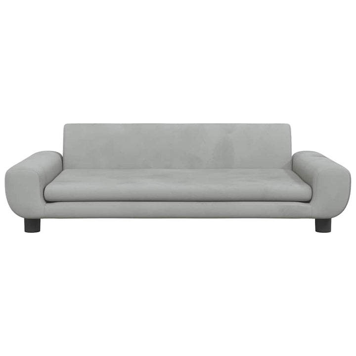 hundeseng 100x54x33 cm velour lysegrå