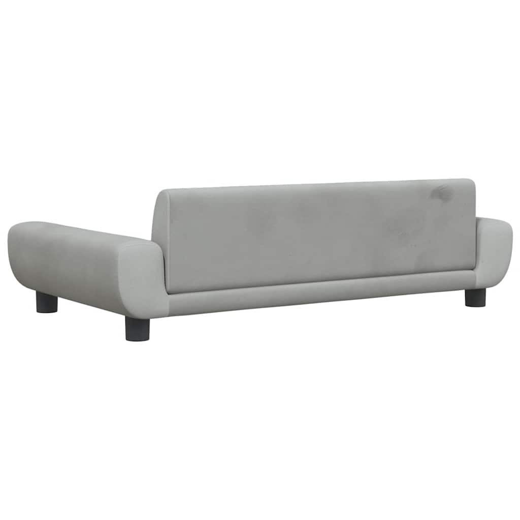 hundeseng 100x54x33 cm velour lysegrå