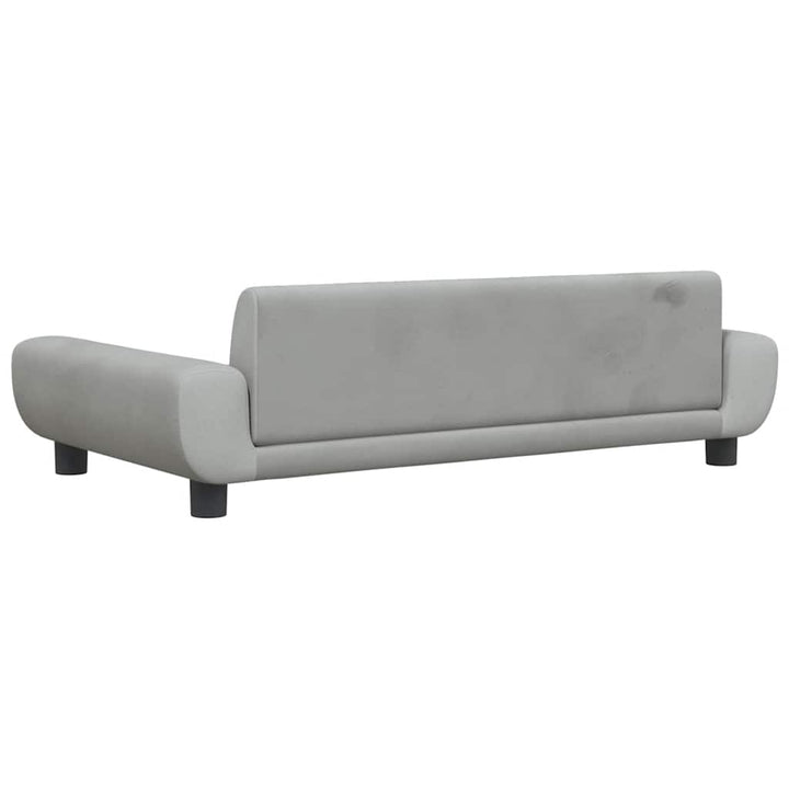 hundeseng 100x54x33 cm velour lysegrå