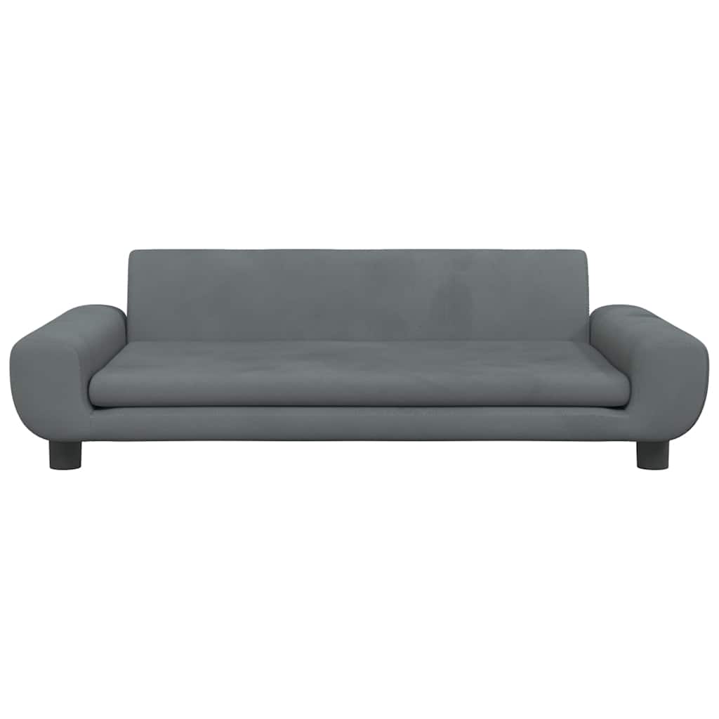 hundeseng 100x54x33 cm velour mørkegrå