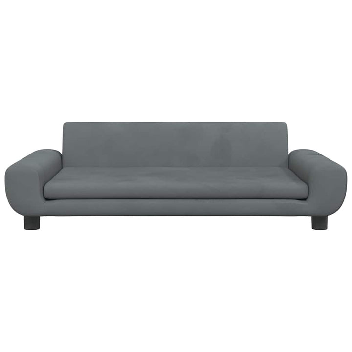 hundeseng 100x54x33 cm velour mørkegrå