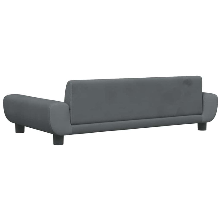 hundeseng 100x54x33 cm velour mørkegrå