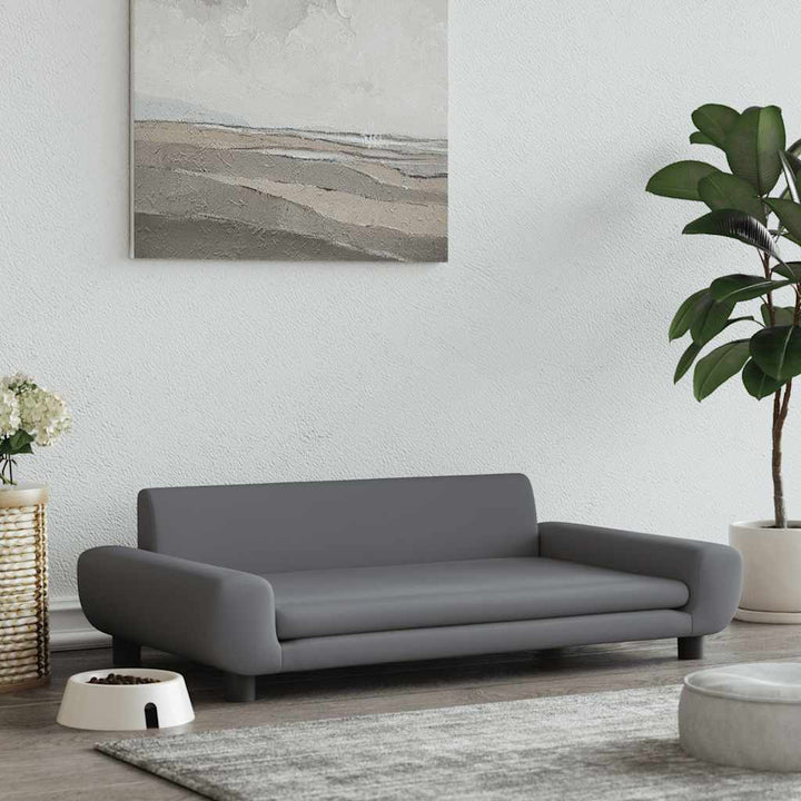 hundeseng 100x54x33 cm velour mørkegrå