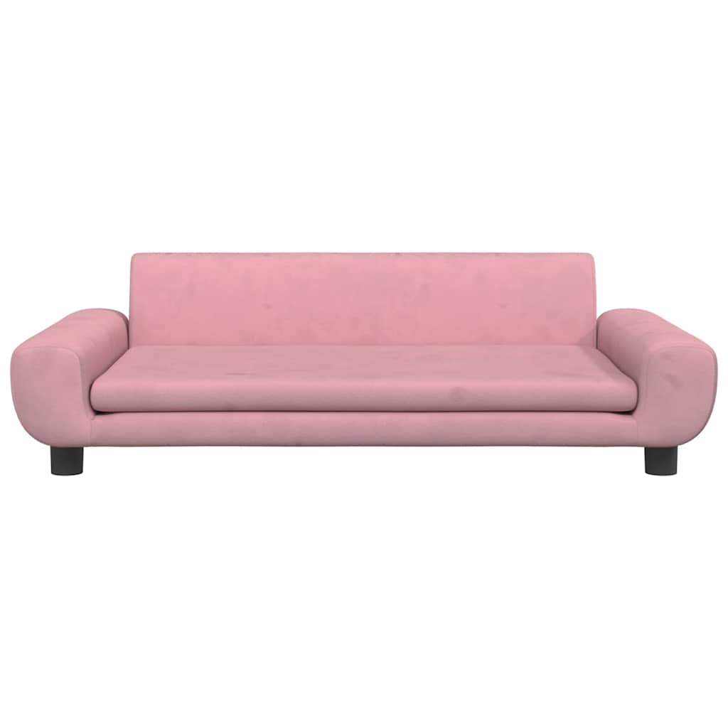 hundeseng 100x54x33 cm velour lyserød