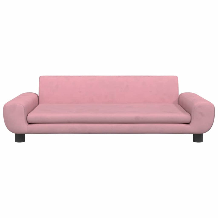 hundeseng 100x54x33 cm velour lyserød