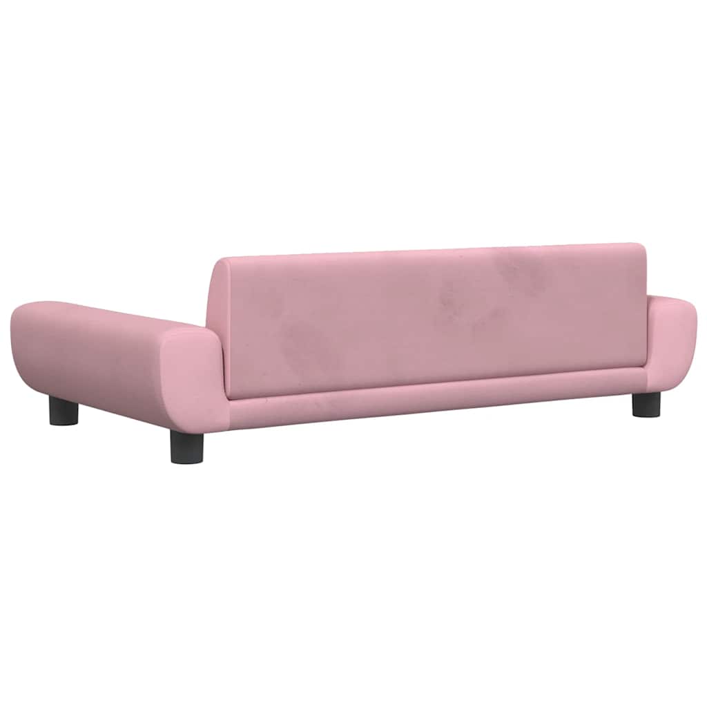 hundeseng 100x54x33 cm velour lyserød
