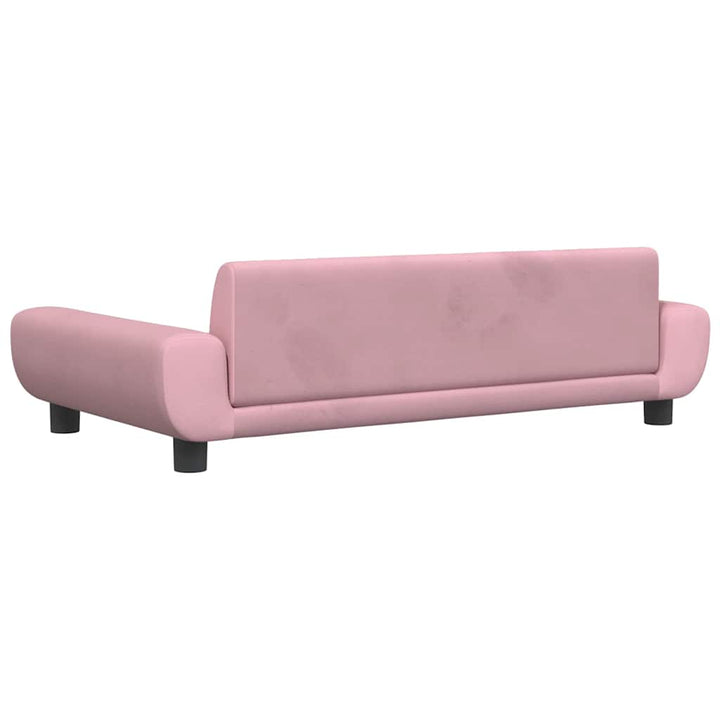 hundeseng 100x54x33 cm velour lyserød