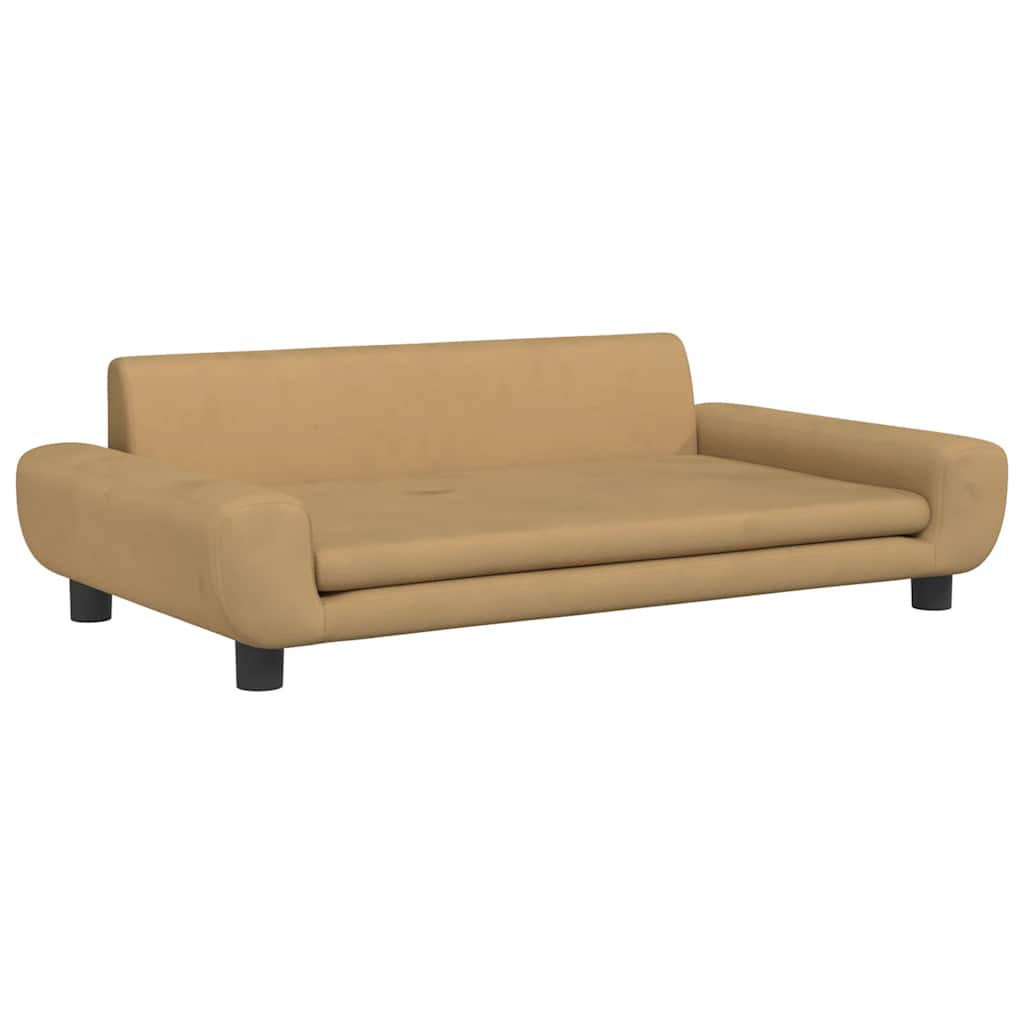 hundeseng 100x54x33 cm velour brun