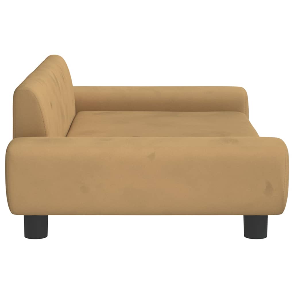hundeseng 100x54x33 cm velour brun