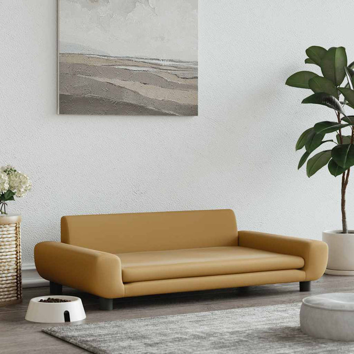 hundeseng 100x54x33 cm velour brun