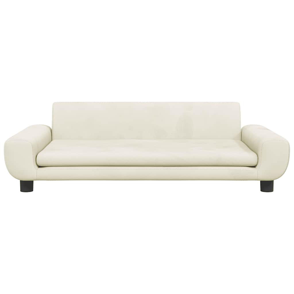 hundeseng 100x54x33 cm velour cremefarvet