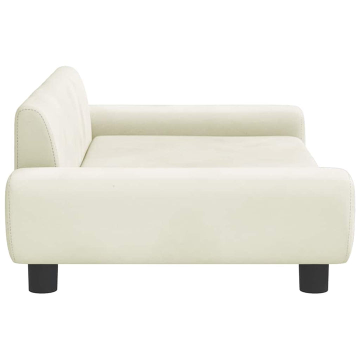 hundeseng 100x54x33 cm velour cremefarvet