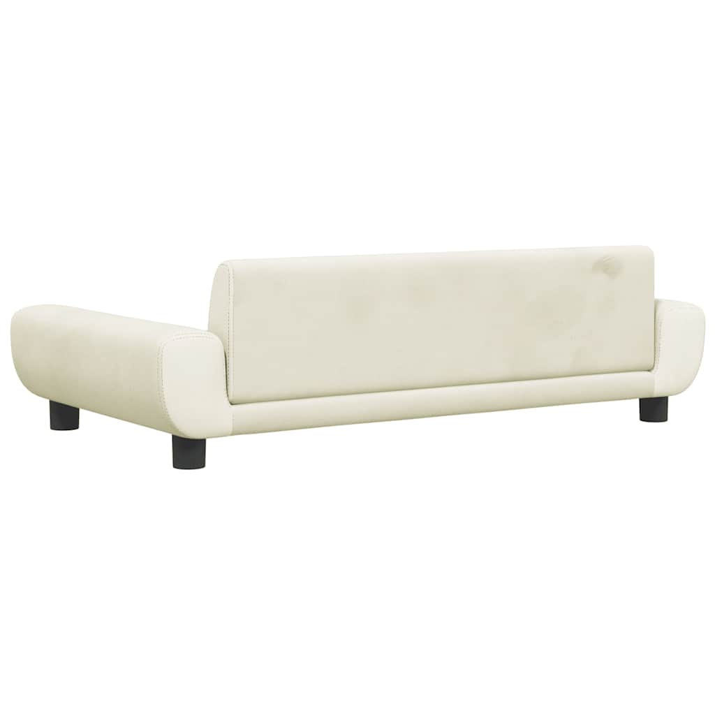 hundeseng 100x54x33 cm velour cremefarvet