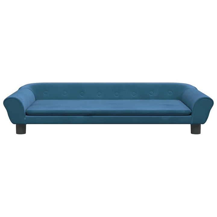 hundeseng 100x50x21 cm velour blå