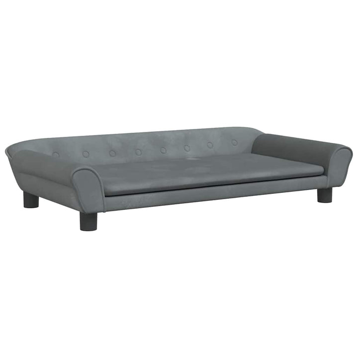 hundeseng 100x50x21 cm velour mørkegrå