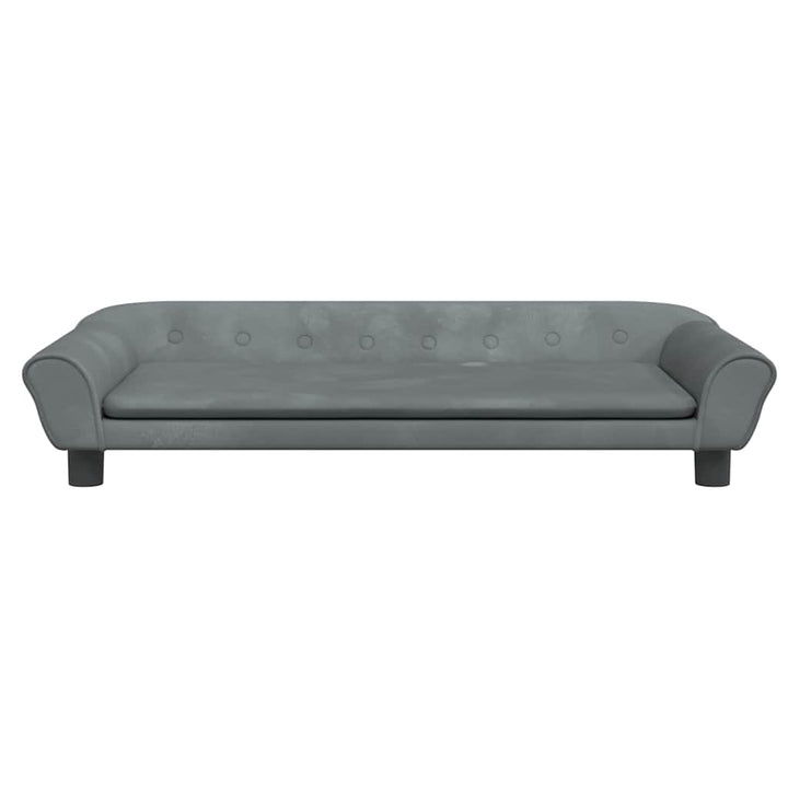 hundeseng 100x50x21 cm velour mørkegrå