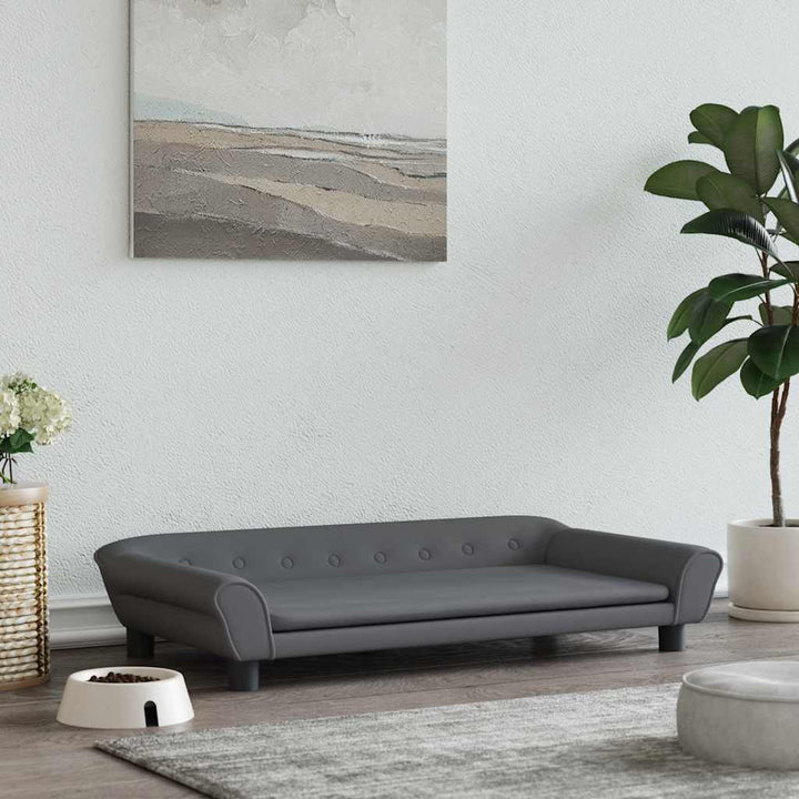 hundeseng 100x50x21 cm velour mørkegrå