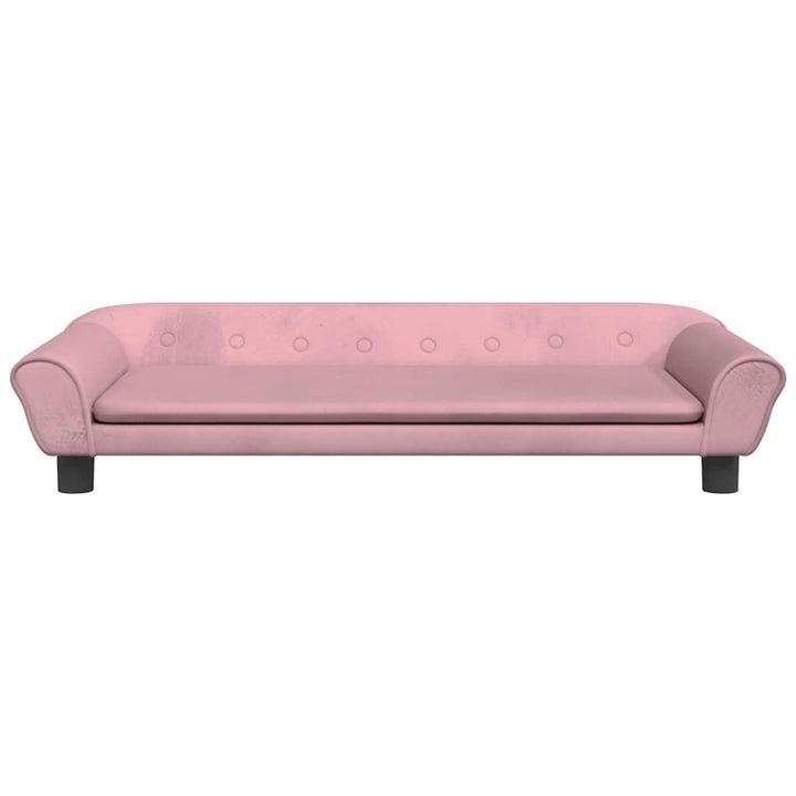 hundeseng 100x50x21 cm velour lyserød
