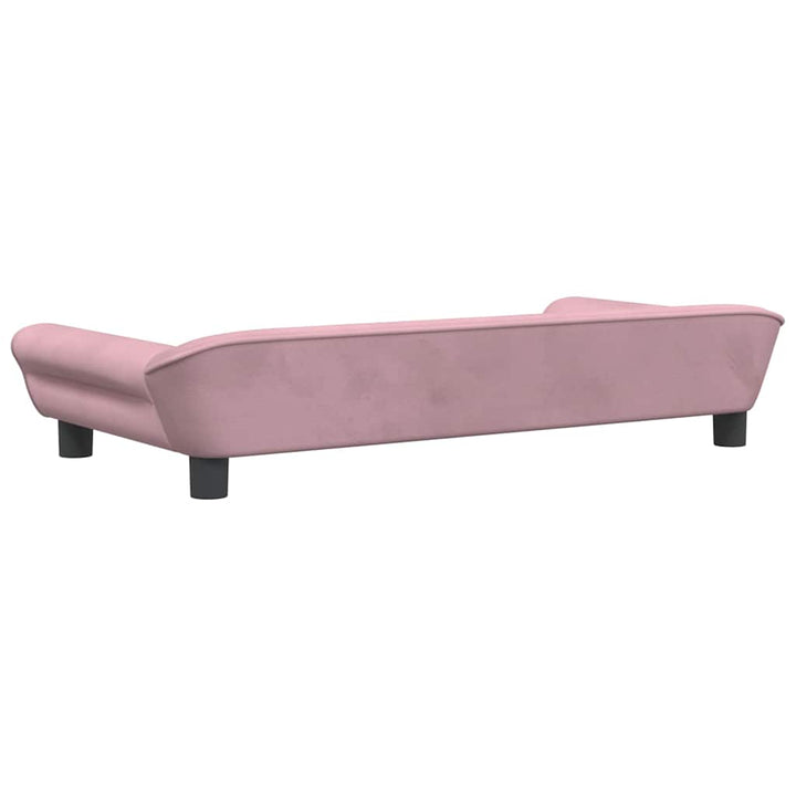 hundeseng 100x50x21 cm velour lyserød