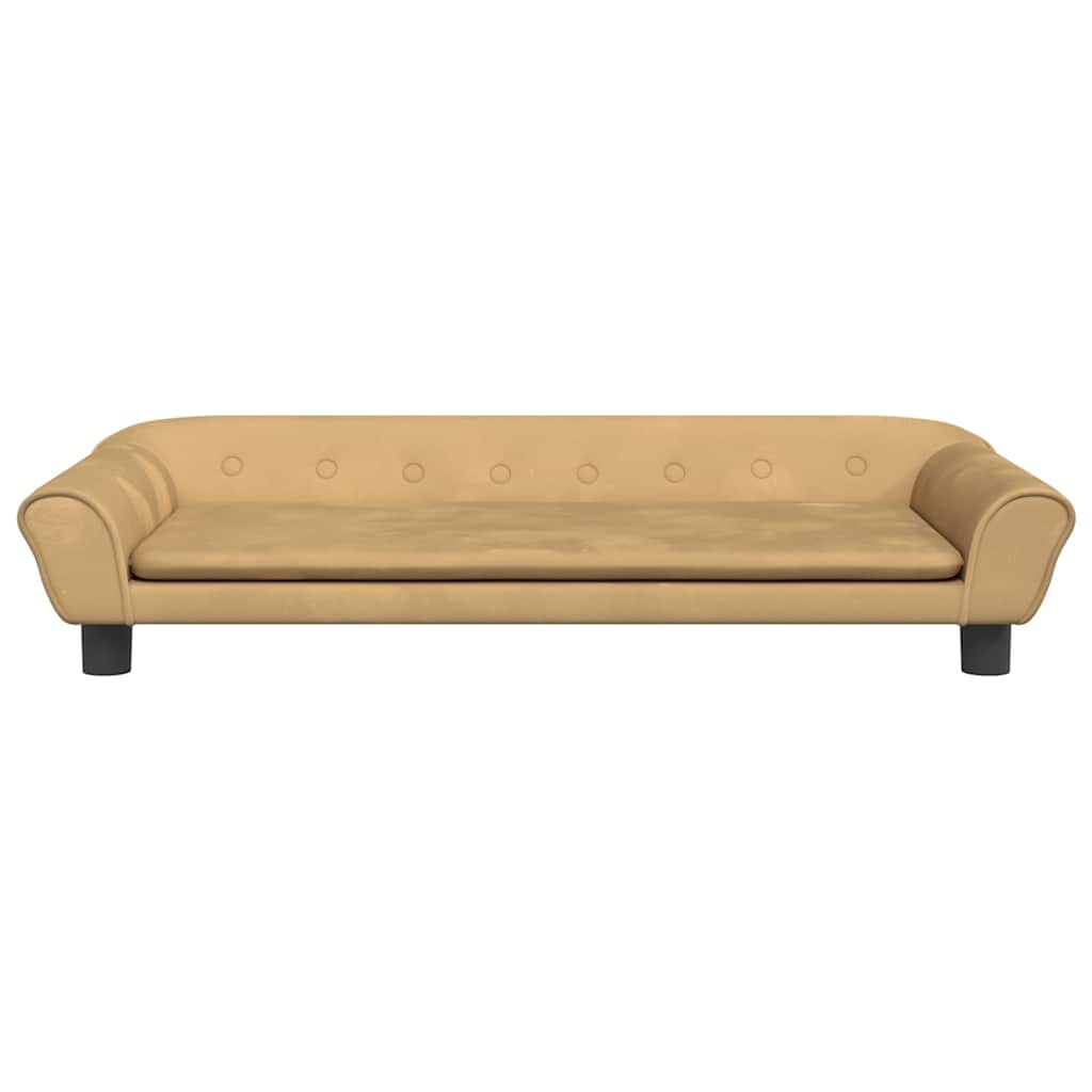 hundeseng 100x50x21 cm velour brun