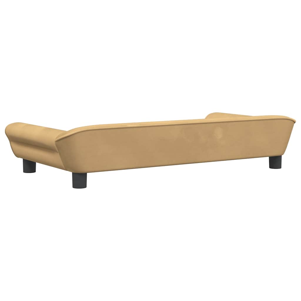 hundeseng 100x50x21 cm velour brun