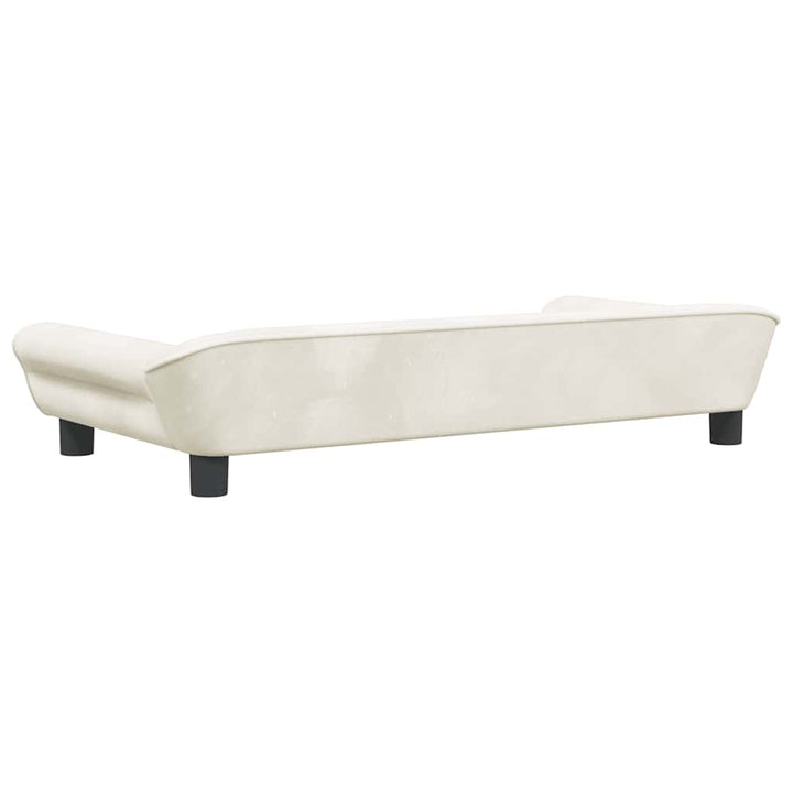 hundeseng 100x50x21 cm velour cremefarvet