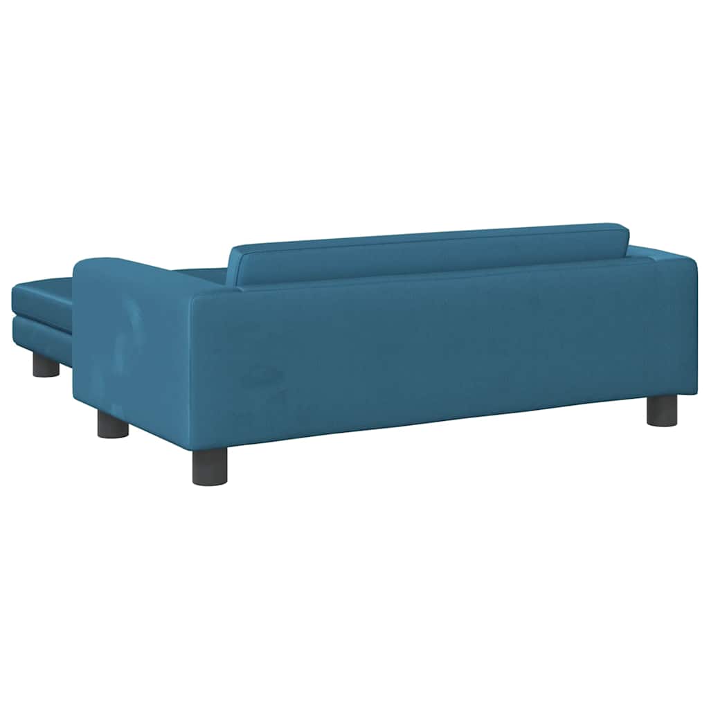 hundeseng med forlængelse 100x50x30 cm velour blå