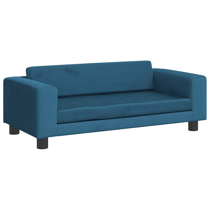 hundeseng med forlængelse 100x50x30 cm velour blå