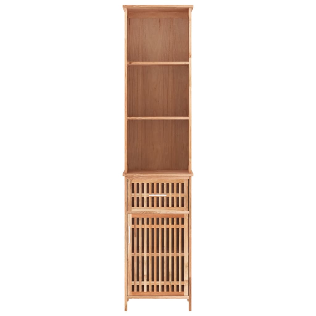badeværelsesskab 42x29x182 cm massivt valnøddetræ