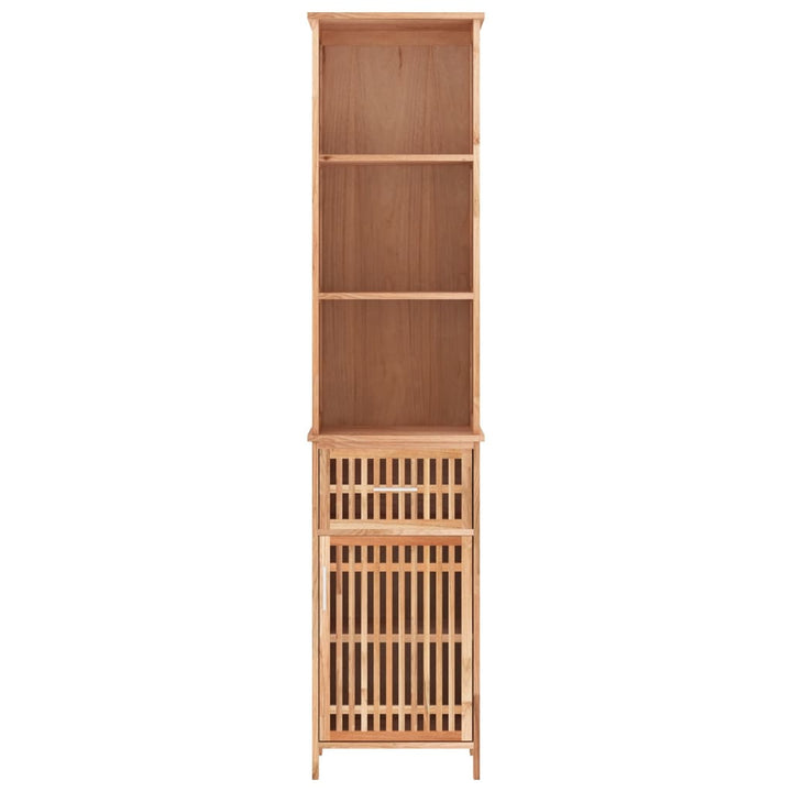 badeværelsesskab 42x29x182 cm massivt valnøddetræ