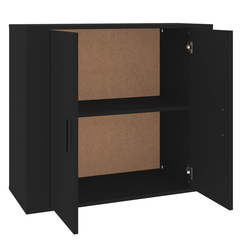 skænk 80x33x70 cm konstrueret træ sort