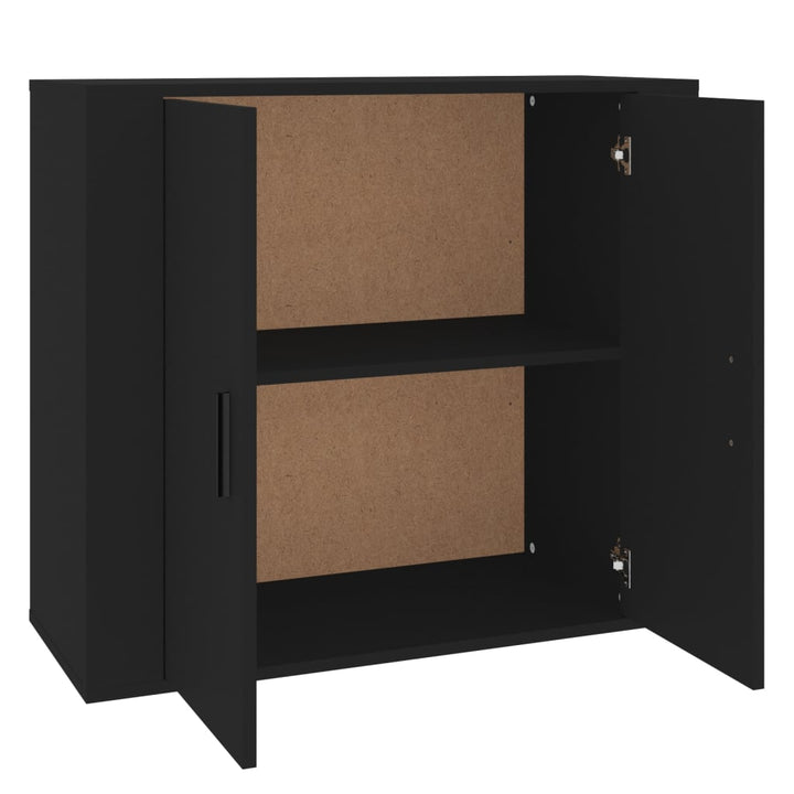skænk 80x33x70 cm konstrueret træ sort