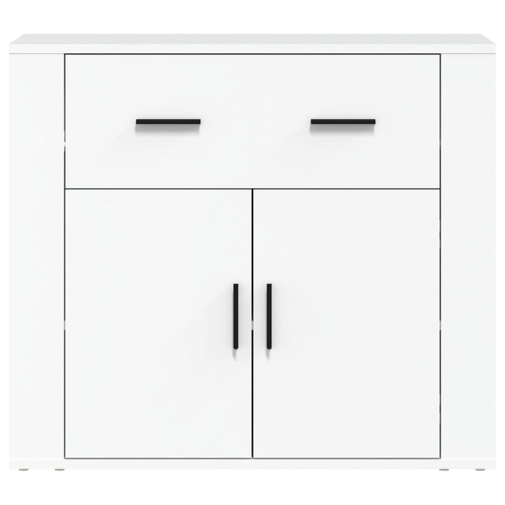 skænk 80x33x70 cm konstrueret træ hvid