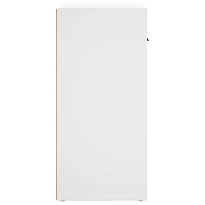 skænk 80x33x70 cm konstrueret træ hvid