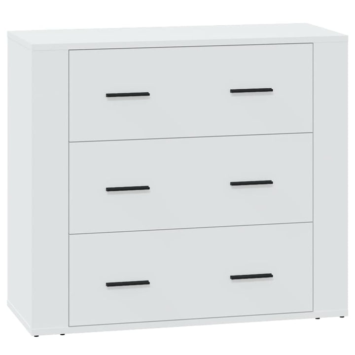 skænk 80x33x70 cm konstrueret træ hvid
