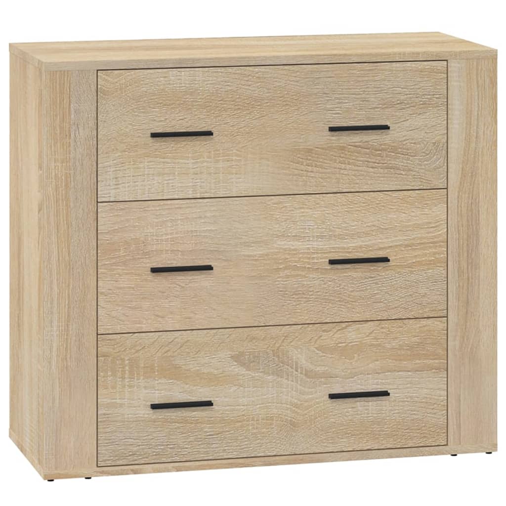 skænk 80x33x70 cm konstrueret træ sonoma-eg