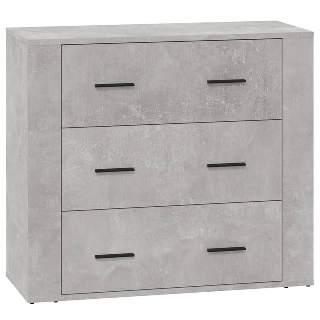 skænk 80x33x70 cm konstrueret træ betongrå