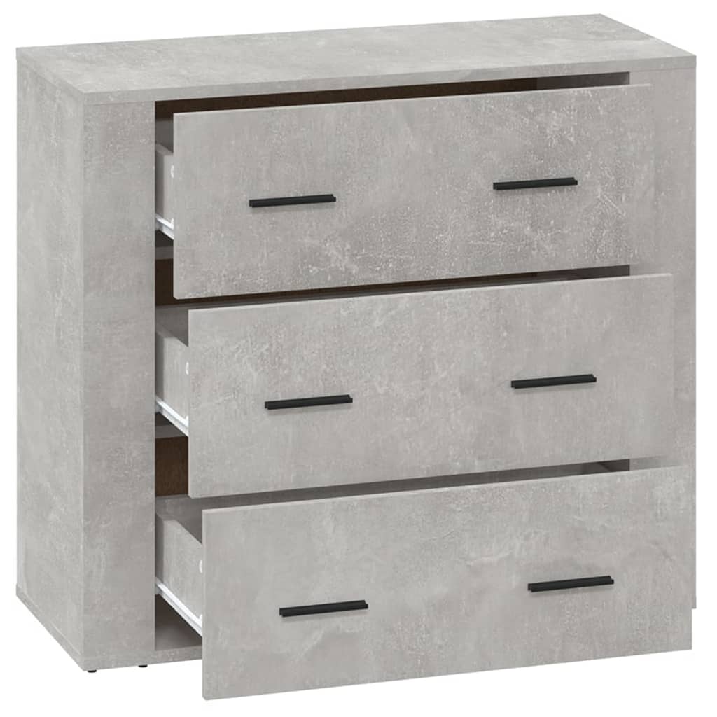 skænk 80x33x70 cm konstrueret træ betongrå